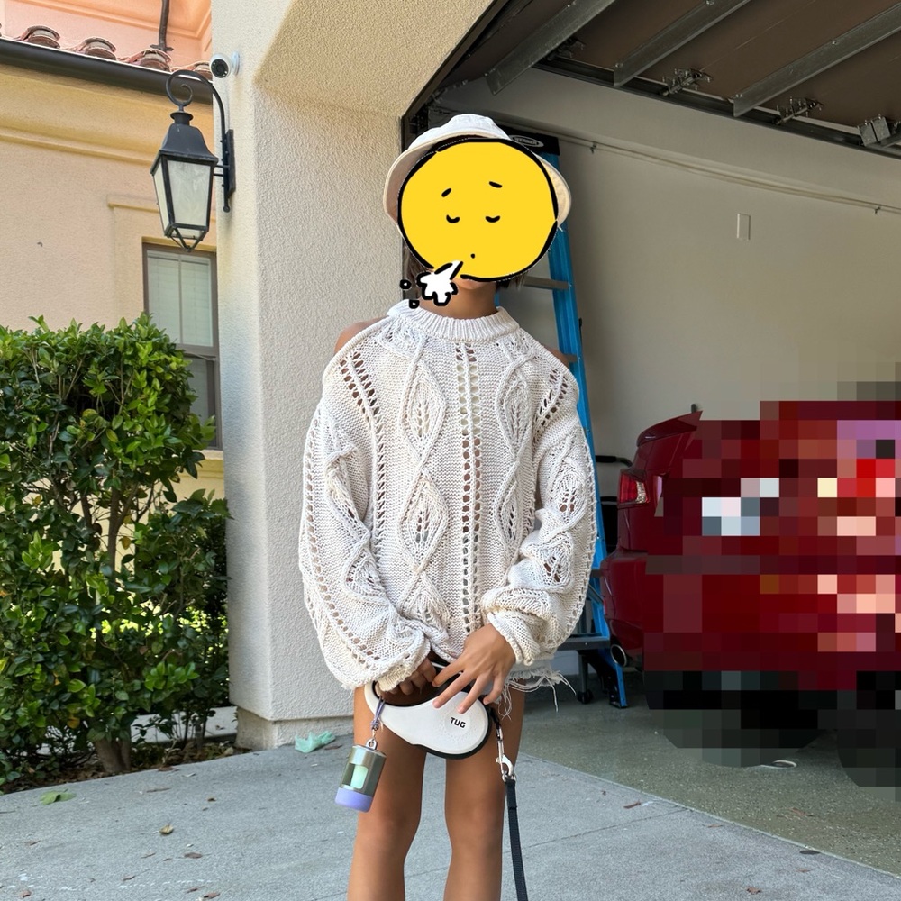 ZARA OPEN KNIT CUT OUT SWEATER